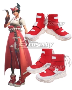Overwatch2 OW2 Kiriko New Skin New Characters Red Cosplay Shoes