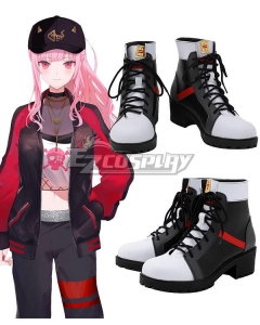 Hololive Virtual YouTuber Mori Calliope MC Black White Cosplay Shoes