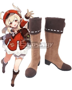 Genshin Impact Klee Brown Shoes Cosplay Boots B Edition