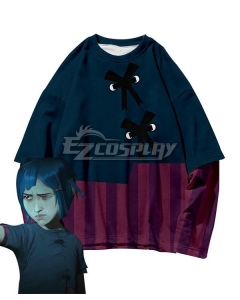 League of Legends LOL Arcane Young Jinx Powder Top Oversize Cosplay Costume