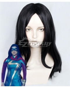 Marvel 2021 Ms. Marvel Kamala Khan Black Cosplay Wig