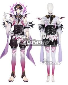 Virtual r NIJISANJI Luxiem Shu Yamino New Outfit Black Purple  Cosplay Wig