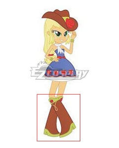 My Little Pony Equestria Girls Applejack Brown Shoes Cosplay Boots