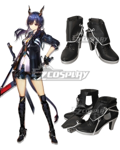 Arknights Ch'en Black Shoes Cosplay Boots
