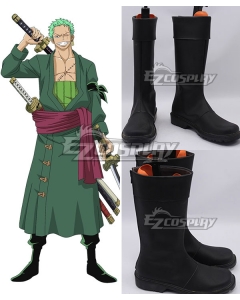 One Piece Roronoa Zoro Black Shoes Cosplay Boots