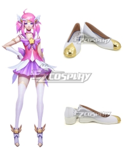 League of Legends LOL Star Guardian Lux Purple Cosplay Shoes