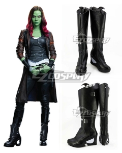 Marvel Guardians of the Galaxy Vol. 2 Gamora Black Shoes Cosplay Boots