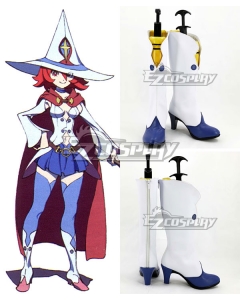 Little Witch Academia Shiny Chariot White Shoes Cosplay Boots