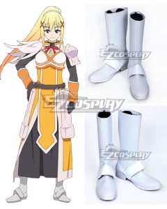 Kono Subarashii Sekai ni Shukufuku o Darkness White Shoes Cosplay Boots