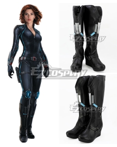 Marvel's The Avengers 2 Age of Ultron Black Widow Natasha Romanoff Black Shoes Cosplay Boots