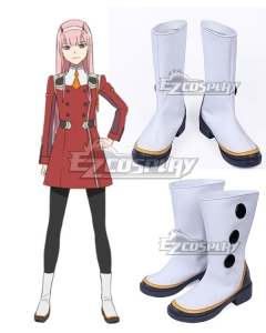 Darling in the Franxx Zero Two Code 002 White Shoes Cosplay Boots