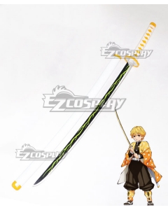 Demon Slayer: Kimetsu no Yaiba Agatsuma Zenitsu Golden Sword Cosplay Weapon Prop