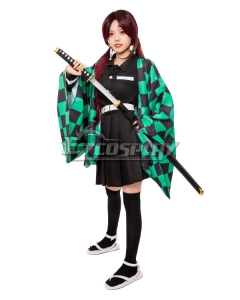 Demon Slayer: Kimetsu No Yaiba Kamado Tanjirou Female Cosplay Costume