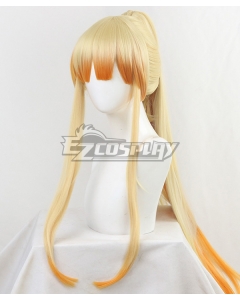 Demon Slayer: Kimetsu No Yaiba Zenitsu Agatsuma  Female Gold Long Cosplay Wig