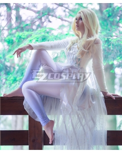 Disney Frozen 2 Elsa White Dress Cosplay Costume