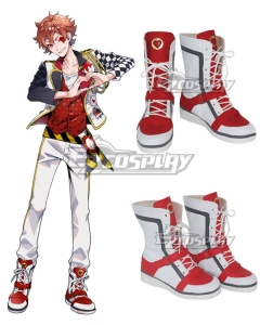 Disney Twisted Wonderland Heartslabyul Ace Trappola Red White Shoes Cosplay Boots