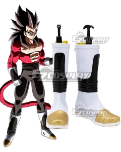 Dragon Ball GT Vegeta Super Saiyan 4 Black Shoes Cosplay Boots
