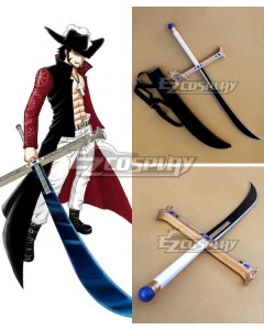 24cm Night Dracule Mihawk OP One Metal Blade Black Sword Piece