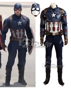 Marvel Captain America Civil War Steven Steve Rogers Cosplay Costume