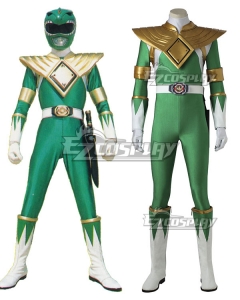 ZYURANGER Green Ranger Dragon Cosplay Costume Jumpsuit with Armor and Boots 