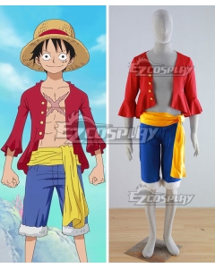 One Piece Monkey D Luffy Red Cosplay Costume