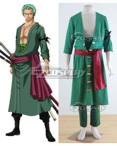 One Piece Roronoa Zoro Green Cosplay Costume