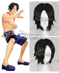 One Piece Portgas D Ace Black Shoes Cosplay Boots