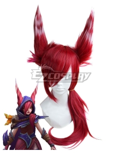 League of Legends LOL Xayah Red Cosplay Wig