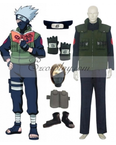 Naruto Hatake Kakashi Deluxe Cosplay Costume and Accessories Set