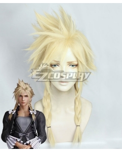 Final Fantasy VII Remake Cloud Strife Girl Ver 2 Golden Cosplay Wig