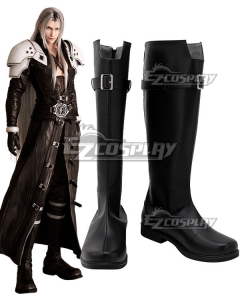 Final Fantasy VII Remake FF7 Sephiroth Black Shoes Cosplay Boots