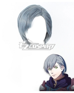 Fire Emblem: Three Houses 5 Years Ashe Timeskip Grey Blue Cosplay Wig