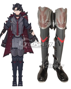 Genshin Impact Wriothesley Black Shoes Cosplay Boots