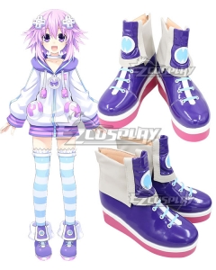 Hyperdimension Neptunia Neptune Purple Shoes Cosplay Boots