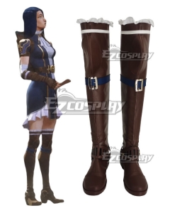 League of Legends Arcane LOL Caitlyn Brown Shoes Cosplay Boots