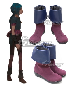 League of Legends LOL Arcane Young Jinx Brown Cosplay Shoes