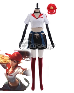 League of Legends LOL Pizza Delivery Sivir Cosplay Costume