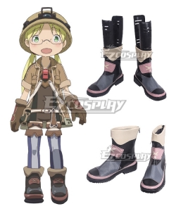 Made in Abyss Riko Black Shoes Cosplay Boots