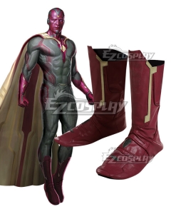 Marvel 2018 Avengers: Infinity War Vision Red Shoes Cosplay Boots