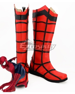 Marvel Spiderman Spider-Man: Homecoming Peter Parker Red Black Shoes Cosplay Boots
