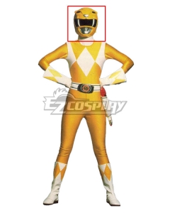 Mighty Morphin Power Rangers Yellow Ranger Helmet Cosplay Accessory Prop