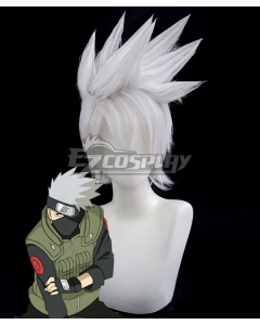 Naruto Kakashi Hatake Silver White Cosplay Wig - Only Wig