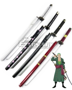 One Piece Roronoa Zoro Swords Shusui Sandai Kitetsu Yubashiri Wado Ichimonji Cosplay Weapon Prop