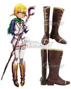 Overlord Mare Bello Fiore Brown Shoes Cosplay Boots