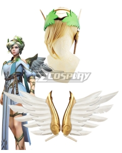 Overwatch OW Summer Games 2017 Winged Victory Mercy Skin Wing Head wear and Earring Cosplay Accessory Prop