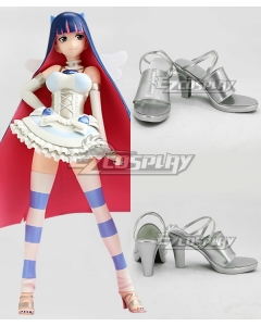 Panty And Stocking With Garterbelt Stocking Angel Silver Cosplay Shoes