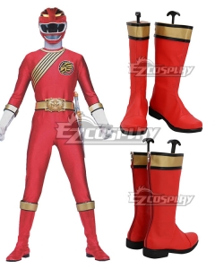 Power Rangers Wild Force Red Wild Force Ranger Red Shoes Cosplay Boots