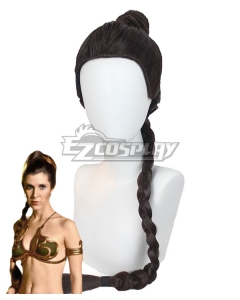 Star Wars Princess Leia Slave Girl Brown Cosplay Wig