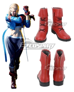 Street Fighter VI 6 Cammy Red Cosplay Shoes