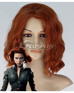 The Avengers Natasha Romanoff Black Widow Short Curly Auburn Cosplay Wig